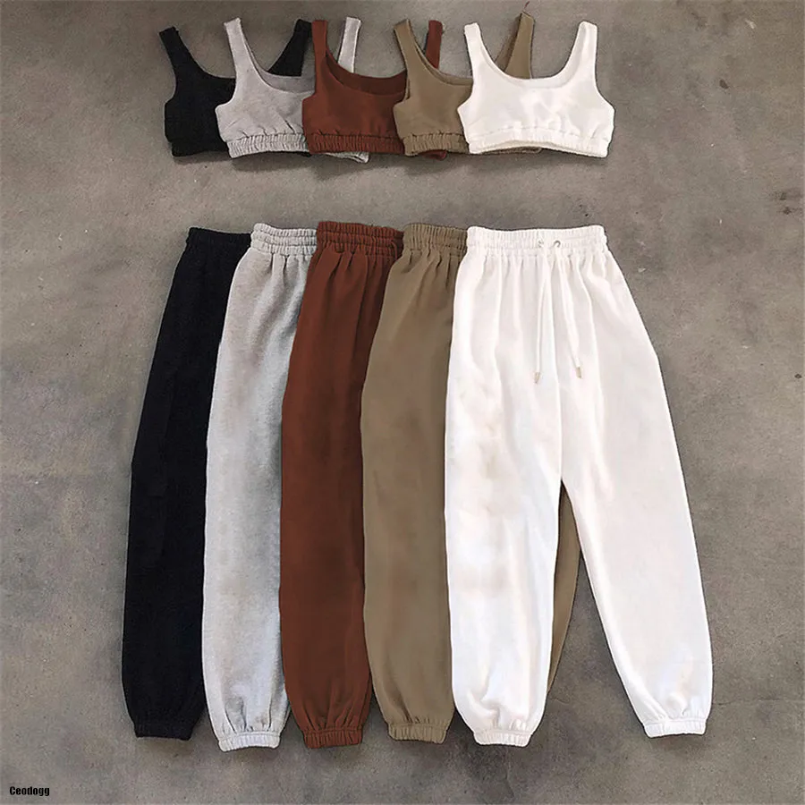 

Thick Women Sports Bra Sports 2 Pieces Set Sweatshirts Pullover Pants Suit Home Sweatpants Trousers Outfits Dance Tracksuit