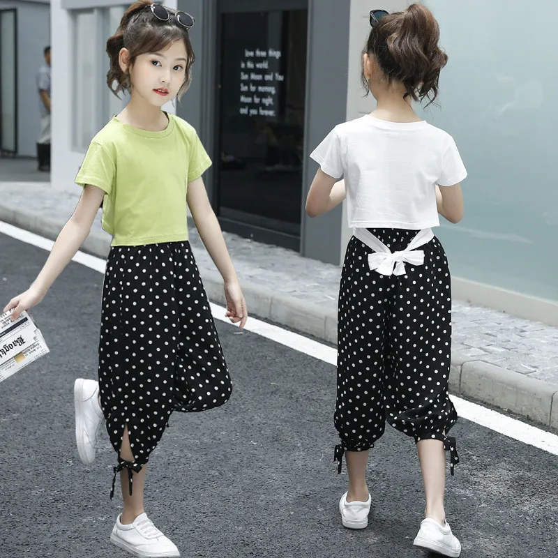 

Kids girl's clothes new girls Sport suits,children's clothing sets summer models Short-sleeved T-shirt+pant 2pcs/set Cute