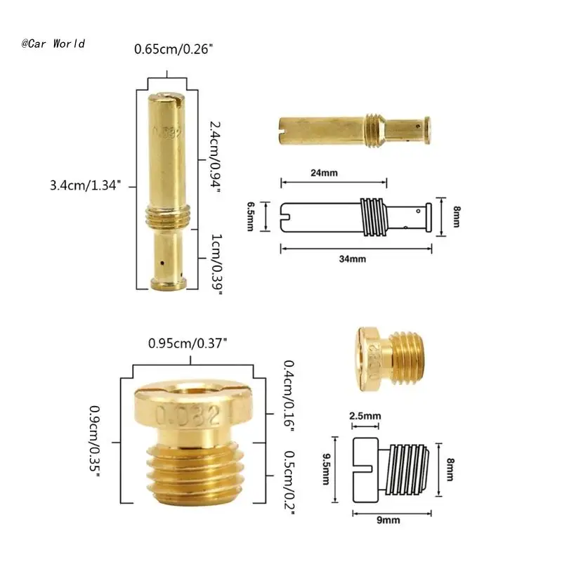 6XDB Professional Carb Main Nozzle Kit Brass Main Intermediate  EVO- V-Twin images - 6