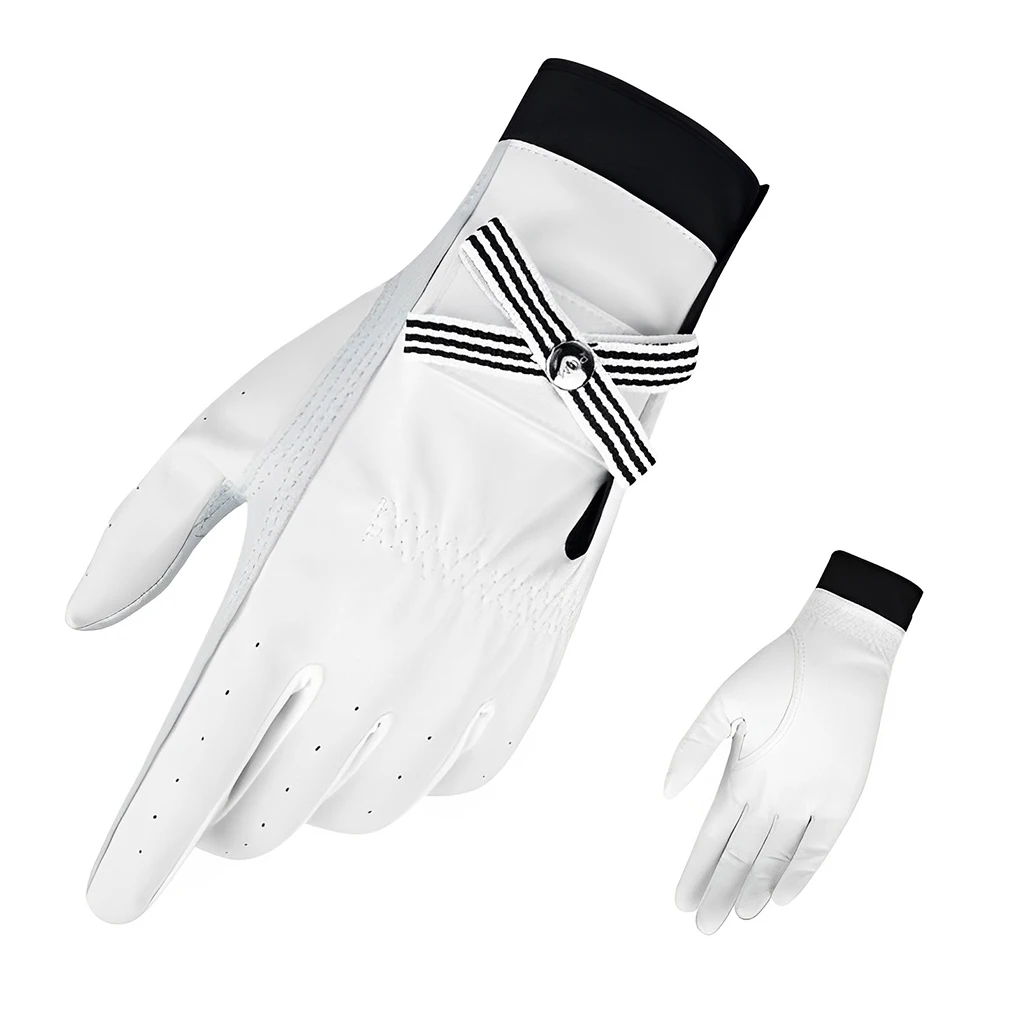 

Golf Gloves Cape Skin Anti-skid Mittens Clothing Sheep Loose Gloves Training Elegant Hook and Loop Professional Games
