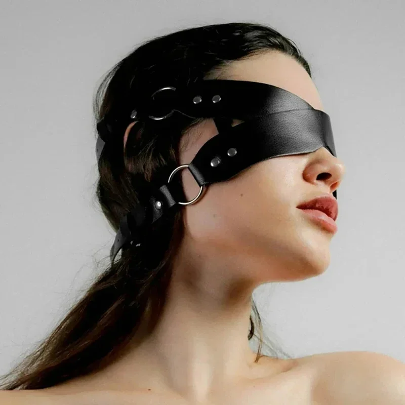 Экзотическая кожаная маска для женщин и мужчин косплей повязка на глаза игры пол