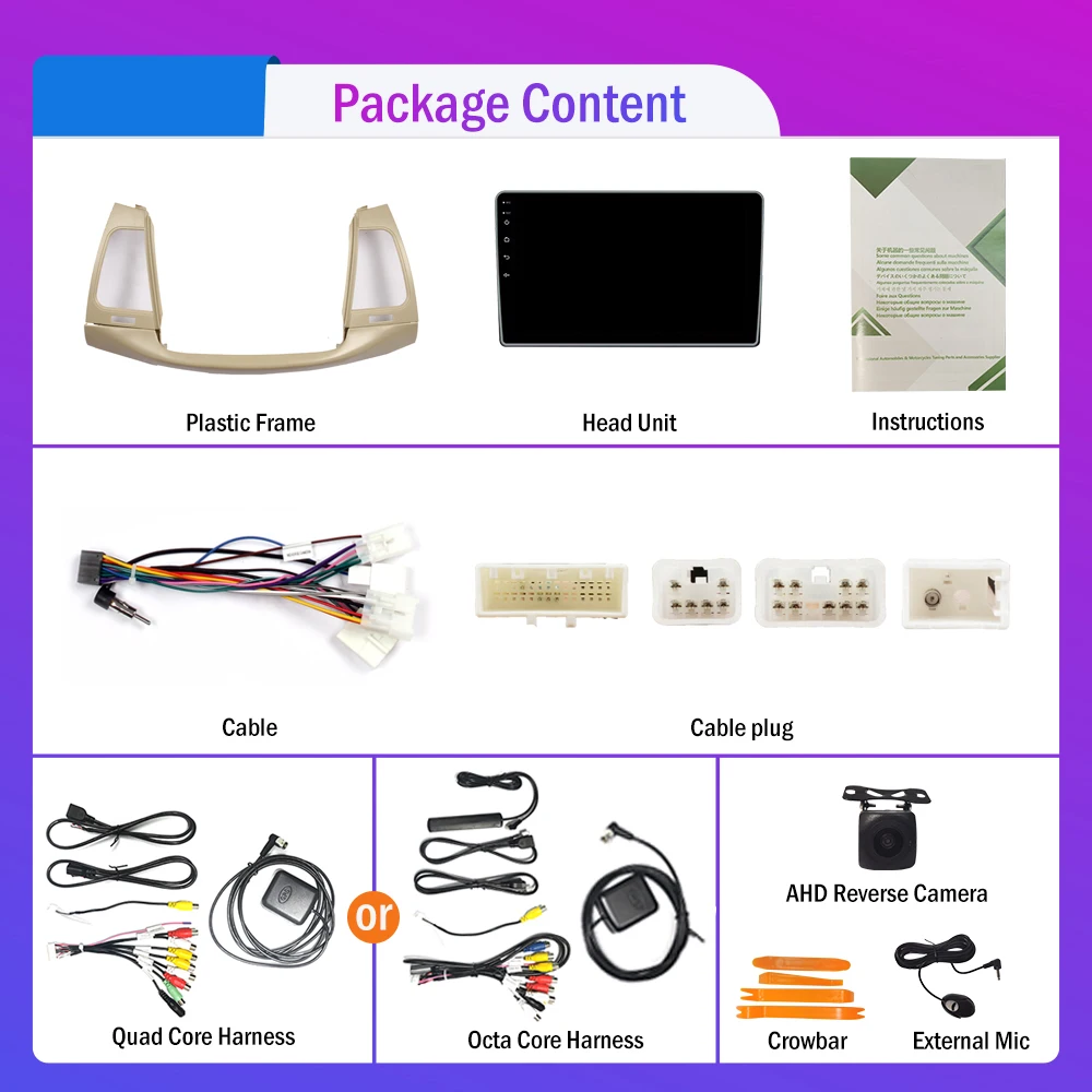 10 33-дюймовый автомобильный радиоприемник для TOYOTA Innvoa CRYSTA 2014-2021 2Din Android