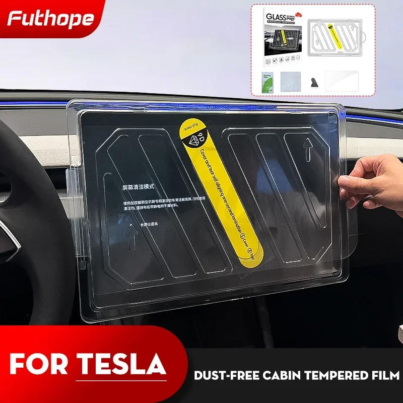 Защитное стекло Futhope для экрана Tesla Model 3 Highland Y 2021-2024