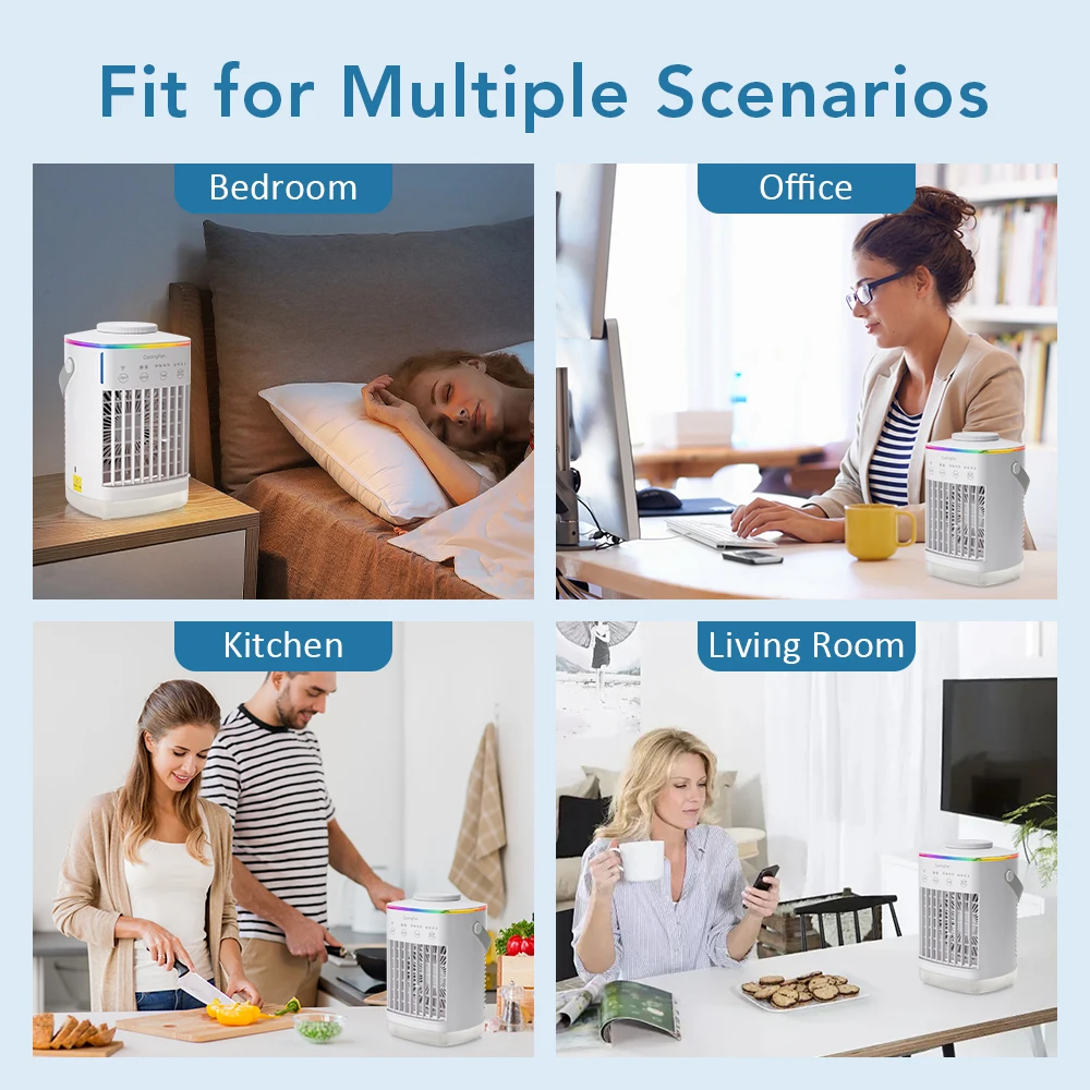 Mini ventilador compacto y portátil