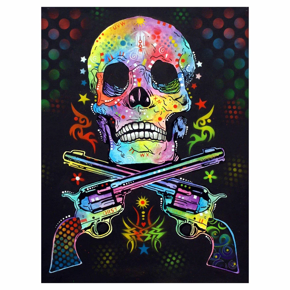 

5D Diamond Painting Skull and War Landscape Splicing Set All Diamond Embroidery Animals Mosaic Picture Closed Home Decor Gfit