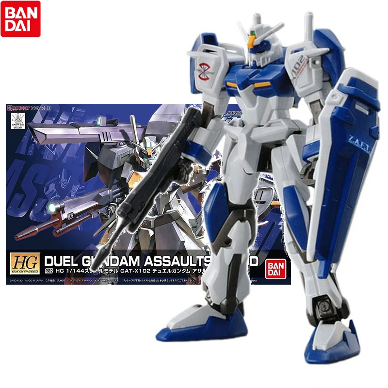 

Bandai Genuine Gundam Model Kit Anime Figure HG SEED 1/144 Duel Gundam Collection Gunpla Anime Action Figure Toys for Children