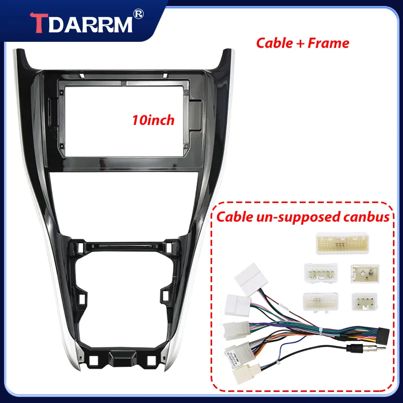 

2-диночная рамка для автомобильного радиоприемника для Toyota Harrier 2017-2020, Android DVD, стереосистема, монтажная панель, комплект отделки панели