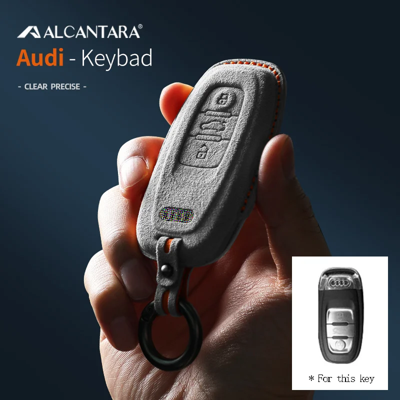 

Alcantara Car Key Case Cover Holder Shell Protector Keychain For Audi A4 A1 A3 S4 B7 B8 A6 A5 A7 A8 Q5 S5 S6 Q7 Auto Accessories
