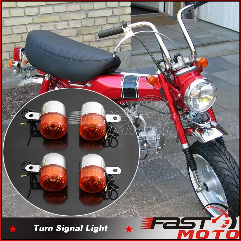 

2 Pair Front Rear Turn Signal Light 12V/10W Indicator Blinker Tail Flasher Lamp For Honda ST50 Dax ST70 CT70 K3 P25 P50 Z50 Z50A