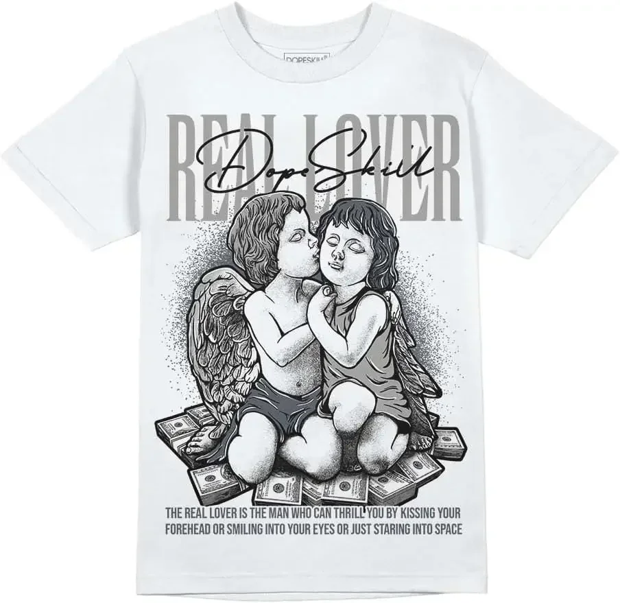 DopeSkill Graphic Tee White Cool Grey 11s Streetwear Hip Hop Men's T-Shirt Sneaker Colour Matching Shirts Real Lover