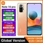 Смартфон Xiaomi Redmi Note 10 Pro, 6 ГБ 64 ГбГлобальная версия ГБ, камера 128 МП, Snapdragon 732G, AMOLED-дисплей 120 Гц, быстрая зарядка 33 Вт