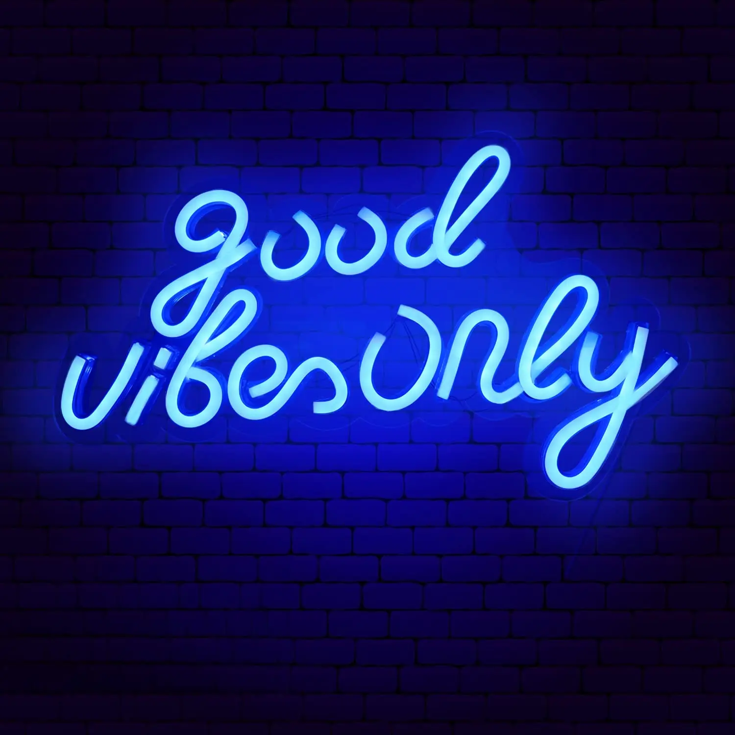 Custom Neon Sign Good Vibes Only Blue Pink Lights Acrylic Board Decor Wall Hanging LED Signs Lamps for Party Bar Game Room