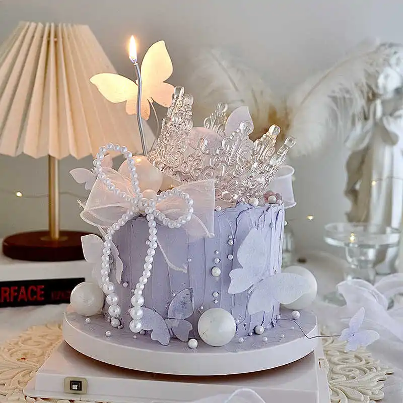 Прозрачная Корона Королева принцесса бант на день рождения вилка День святого