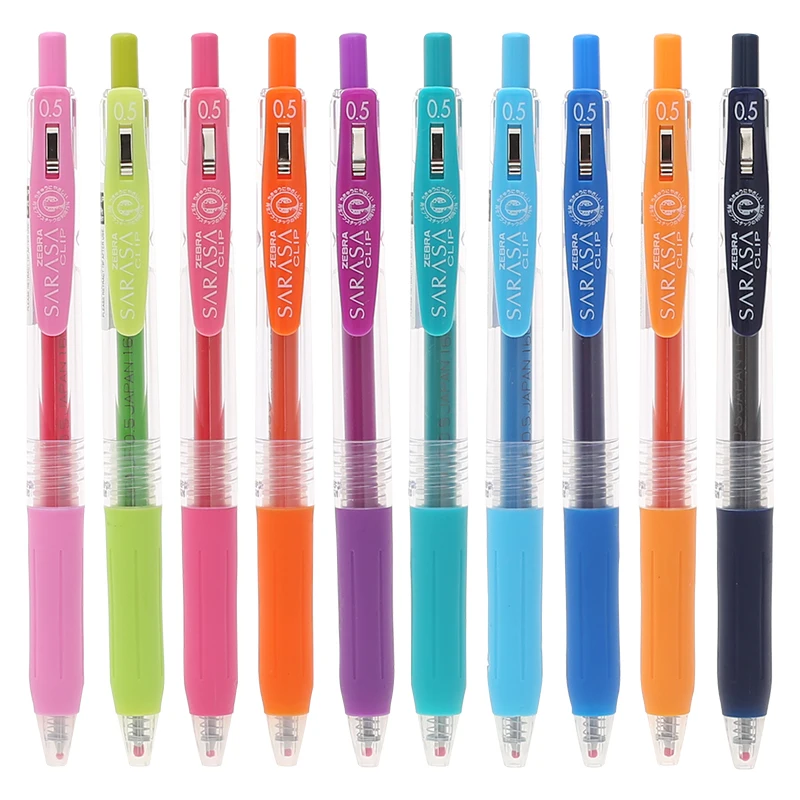 

1pc Zebra SARASA JJ115 Juice Gel Pen 0.5mm Clip Color Pen Retractable Doodling Painting Student School Stationery