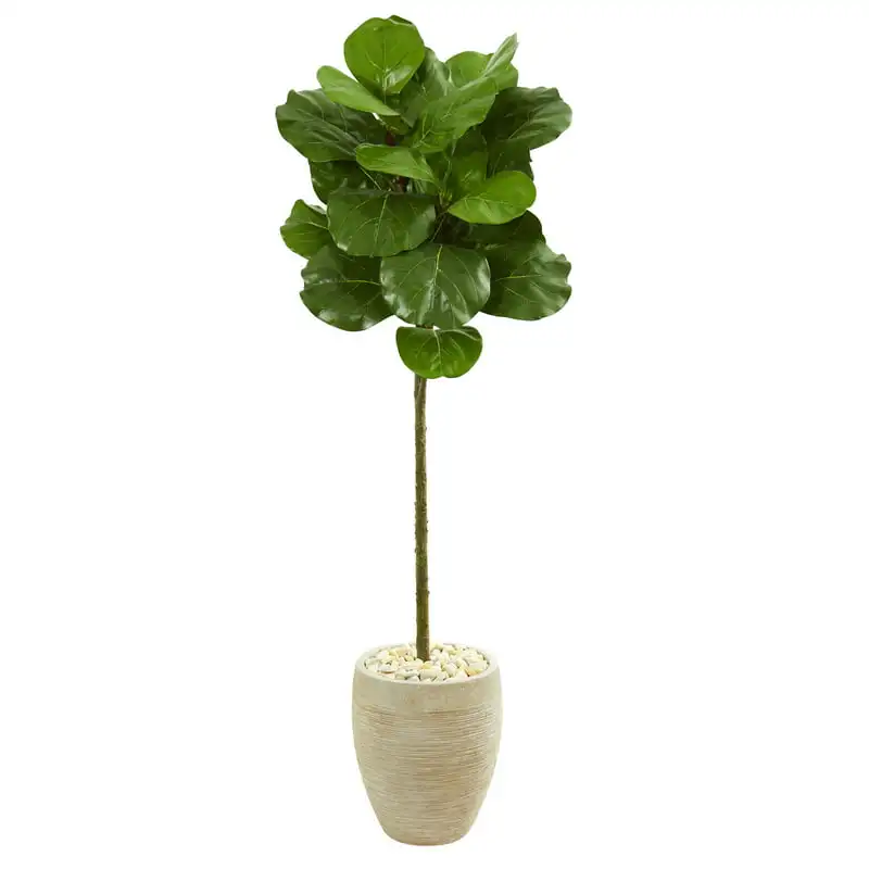 

Fiddle Leaf Artificial Tree in Sand Colored Planter