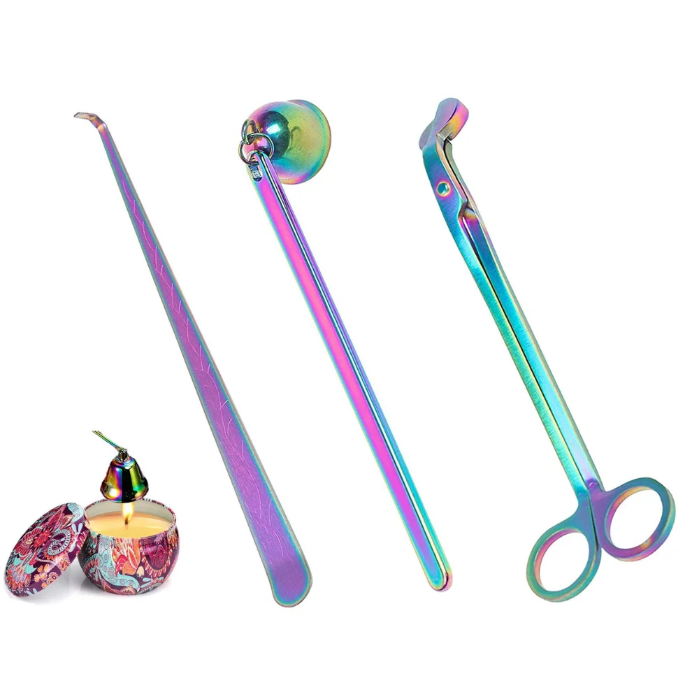 3 в 1 Набор из нержавеющей стали для подрезки фитиля свечи Snuffer Cutter Аксессуары Подарок для любителей ароматов