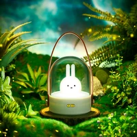 little dinosaur rabbit led bluetooth music box 3d night light chargeable 3 speed dimming bedroom bedside lamp childrens gifts d