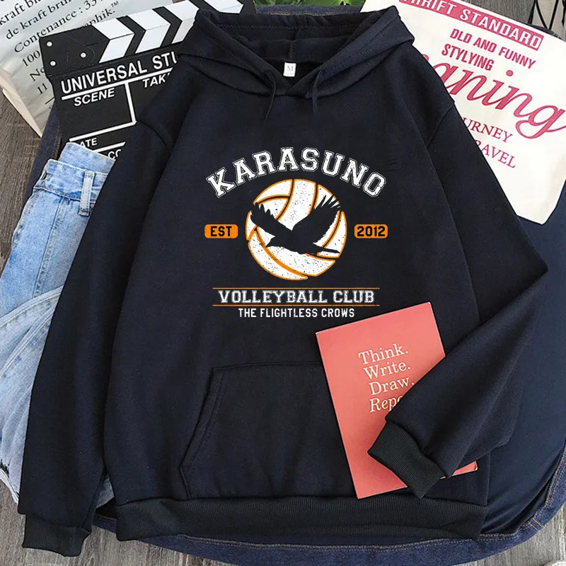 

haikyuu hoodies men Ulzzang graphic vintage anime male pullover hoddies hip hop Ulzzang