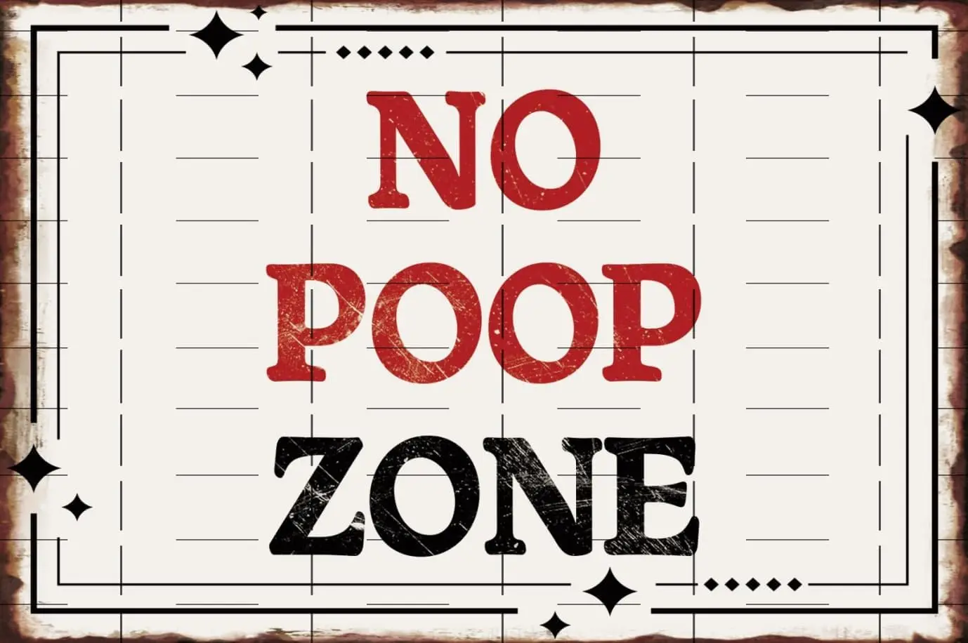Металлическая табличка-предупреждение Ainbash No Poop Zone, ретро-постер с художественным принтом, наклейки, декор для бара, 8x12 дюймов (art.: 3920da8769a64) - 3920da8769a64