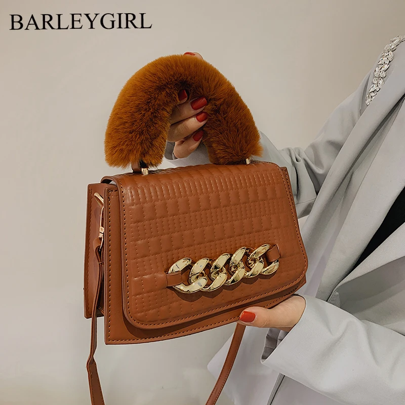 

High Quality Shoulder Bag Top Brand Hand Bags for Women Fashion Plush Handbag Luxury Designer Purses Crossbody Bag Cute Satchel