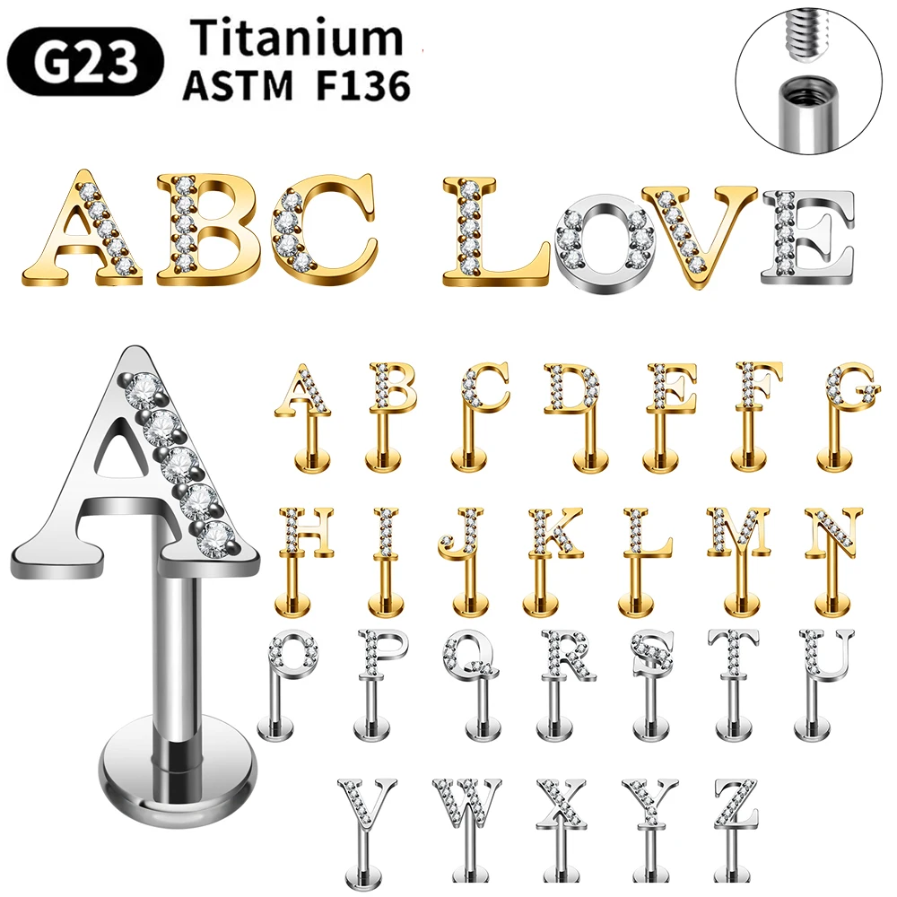 Женские серьги-гвоздики для пирсинга Ttianium G23 ювелирные изделия прокола губ носа 16