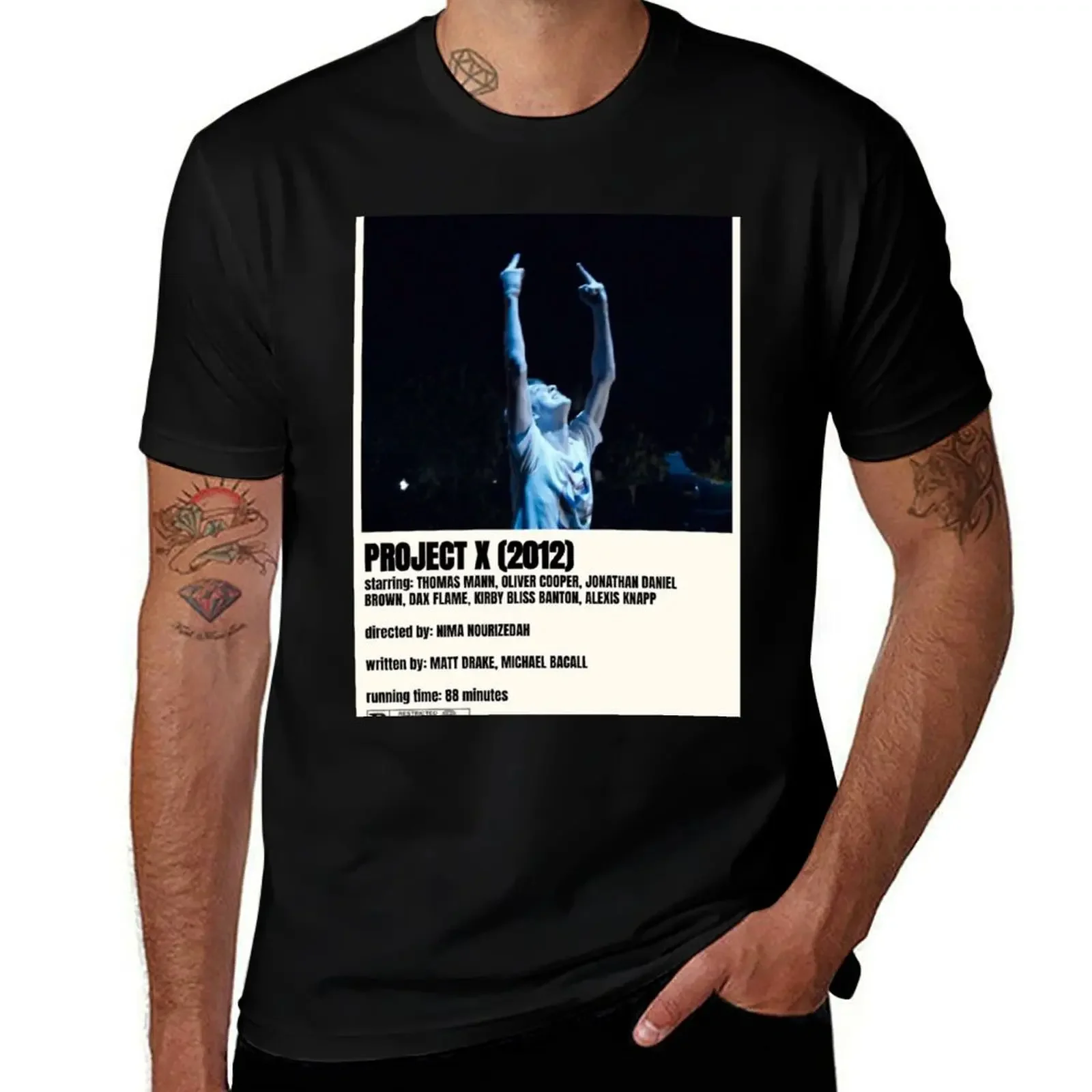 Футболка Project X Movie 2 Мужская винтажная аниме дизайнерская рубашка
