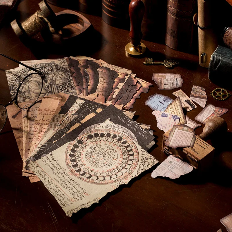 

40 шт., декоративные бумажные наклейки в стиле ретро