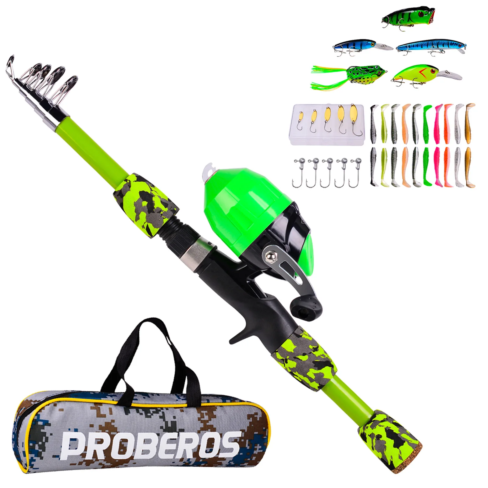 

Kids Fishing Pole And Tackle Box Durable Youth Fishing Pole With Accessories Kids Fishing Starter Kit Fishing Gears For Boys