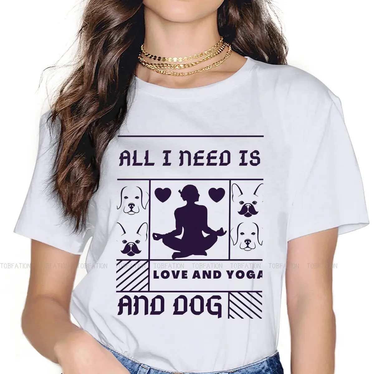 Крутые новейшие футболки все что мне нужно это любовь йога и собака женские