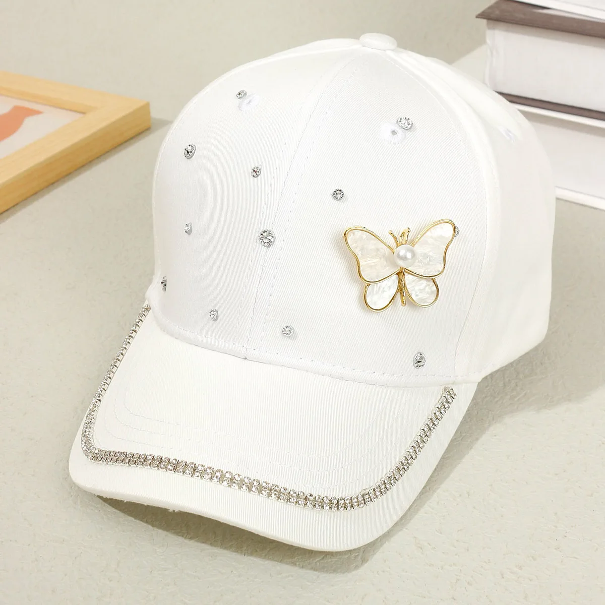 

Parenting Fashion Butterf Baby Cap Kids Boy and Girl Hat Adjustable Travel Children Baseball Cap Baby Hat for Girls Accessories