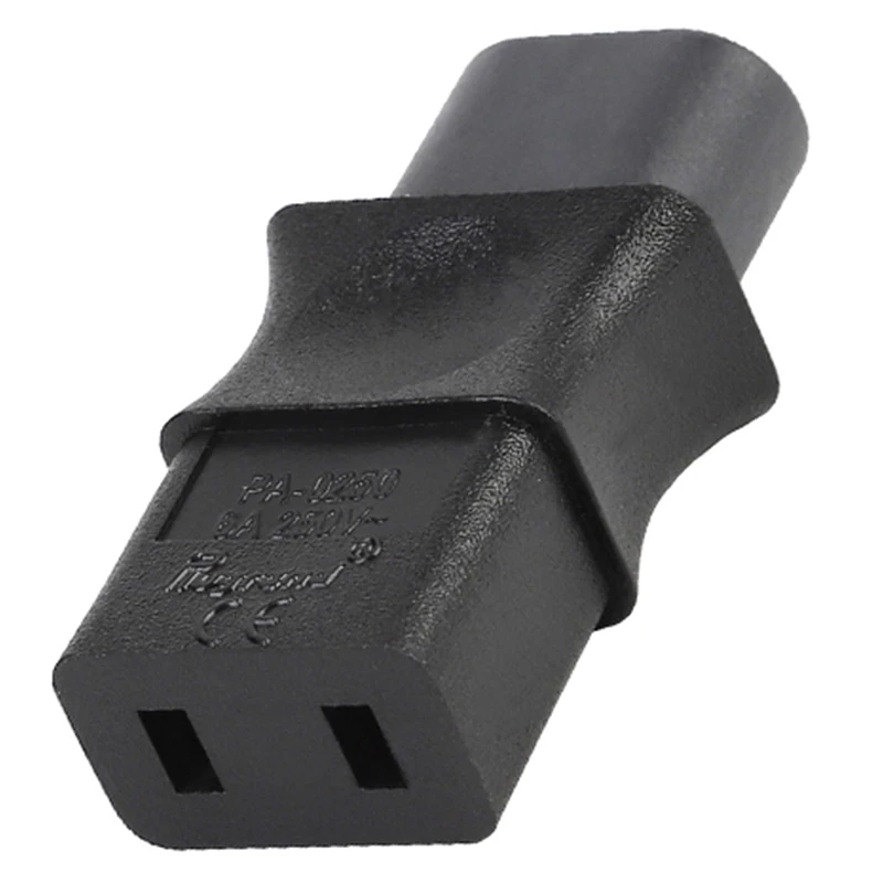 2-контактный Iec 320 C8 штекер на C9 гнездо адаптер переменного тока 6A/250V ЕС