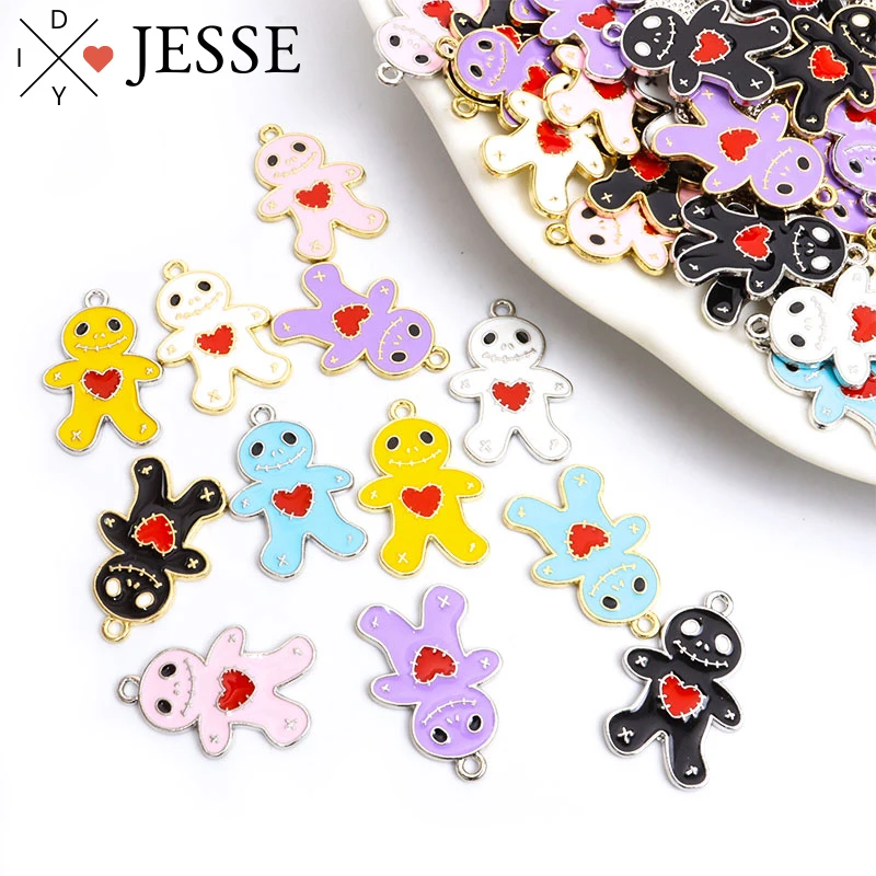 

10Pcs Lucky Pop Christmas Gingerbread Charms Cookies Christmas Pendant For Earring Bracelet Keychain Making DIY Handmade Crafts