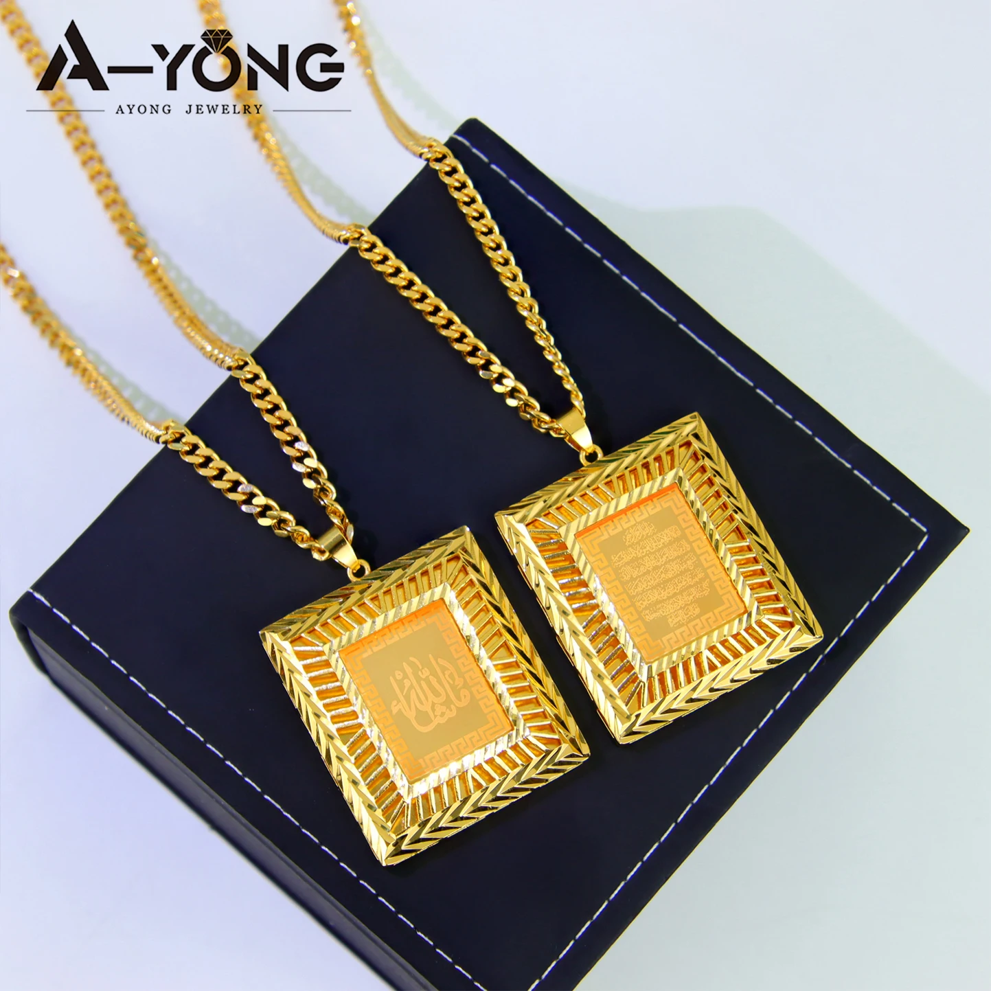 Роскошный арабский мусульманский модный кулон 21 К позолоченный Дубай новое