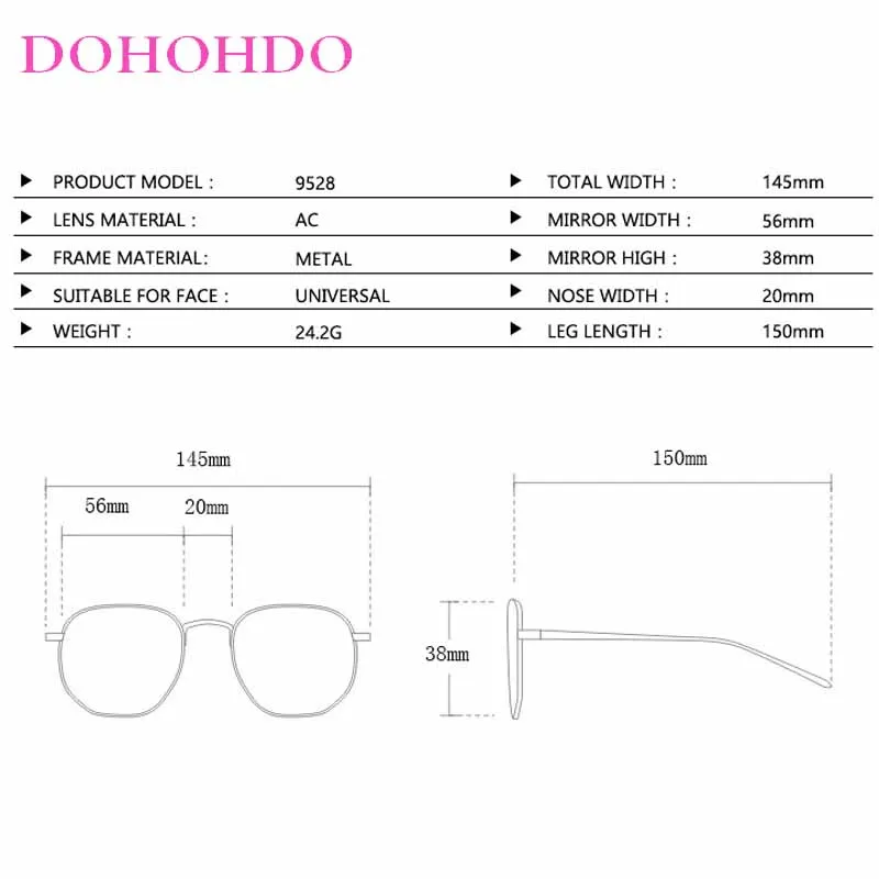 Фото DOHOHDO новые квадратные очки в японском стиле Harajuku для женщин, модные металлические очки без макияжа в стиле Y2K, мужские ретро-очки UV400 №5