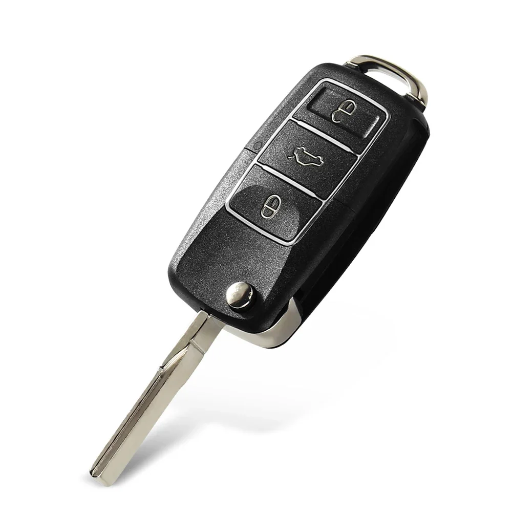 

KEYYOU 3-кнопочный складной чехол для ключей Volkswagen для Vw Golf Passat Beetle Polo Bora Сменный брелок для ключей автомобиля
