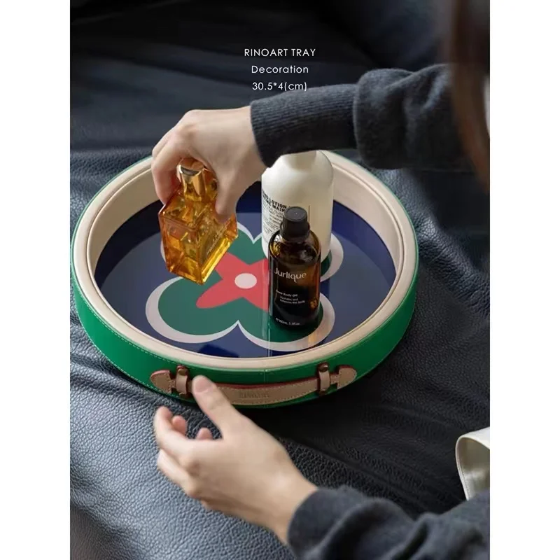 Rinoart винтажная серия орехового дерева диск для хранения ювелирных изделий