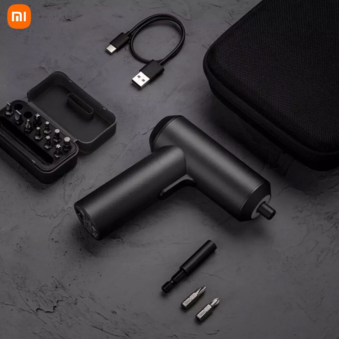 Xiaomi Mijia Cordless Rechargeable Screwdriver 3.6V 2000mAh Li-ion 5N.m Electric Screwdriver with 12Pcs S2 Screw Bits(In Stock)