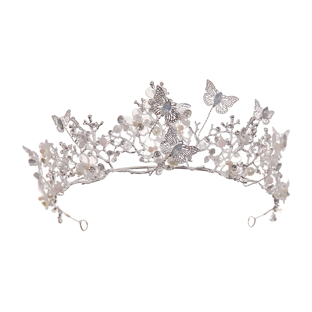 For Girls Silver Hair Piece Crystal Bridal Hair Comb Flower Bride Tiaras Crystal Bridal