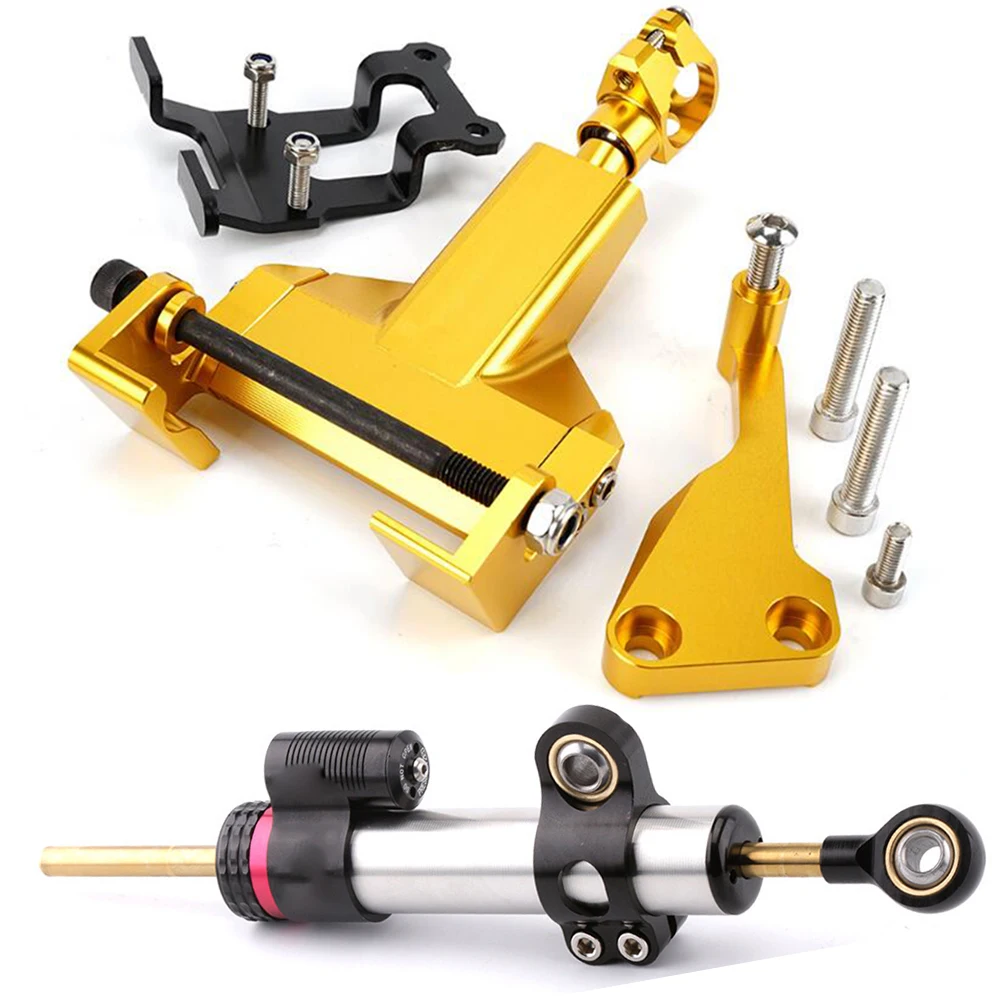 

For Yamaha MT07 MT-07 2013 - 2017 Motorcycle Steering Damper Mounting Bracket Kit Stabilizer Reversed Safety Control