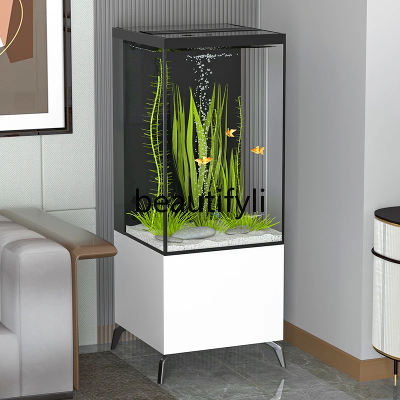 Маленький квадратный резервуар для гостиной нижний фильтр шкафа ультрабелый