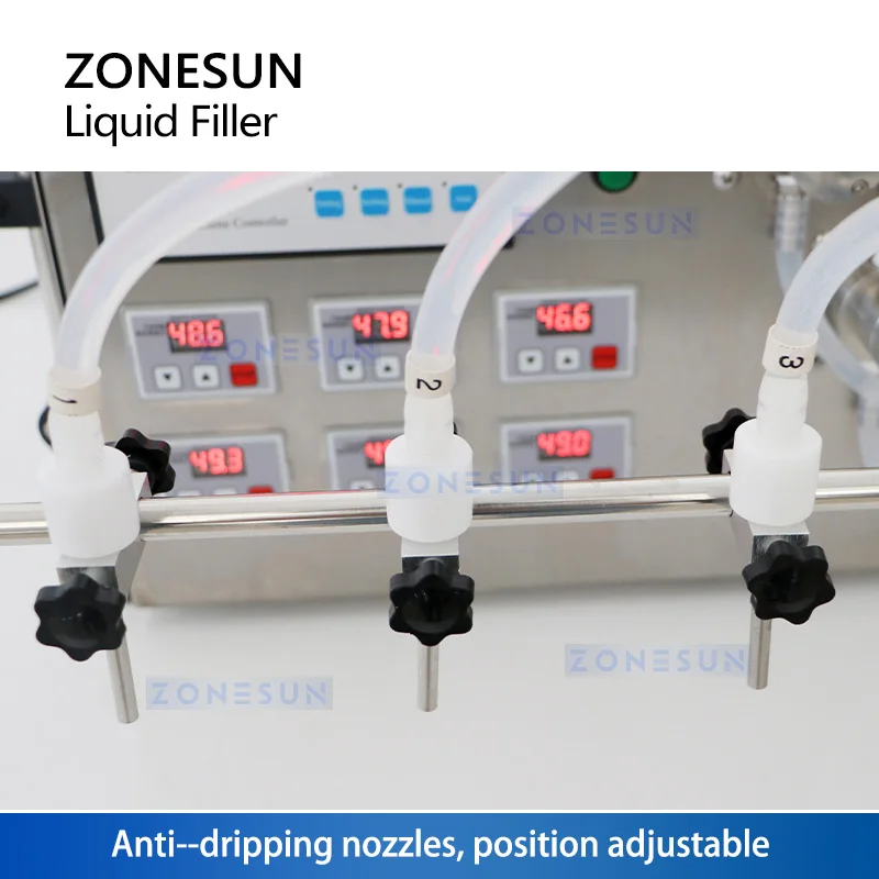 Фото Полуавтоматическая машина для розлива жидкости ZONESUN, магнитный привод, Фотооборудование для упаковки №4