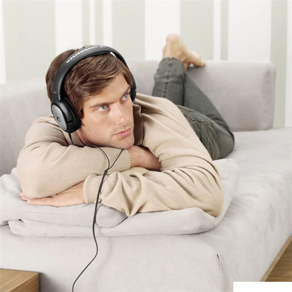 Наушники Sennheiser HD201 с глубокими басами проводные стереонаушники шумоизоляцией 3 5