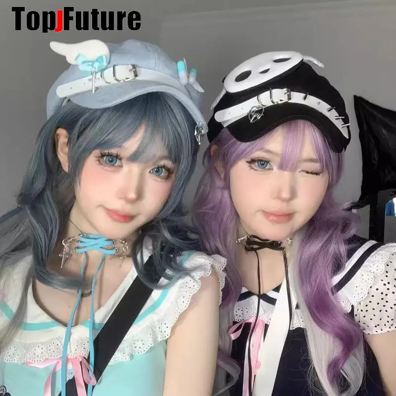 Женская шляпа в стиле Харадзюку Y2K Готическая лолита Субкультура ангельские уши