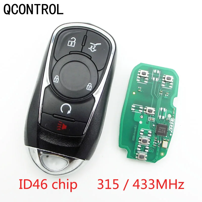 

QCONTROL Car Remote Smart Key Fob for Buick Control Alarm Keyless Entry 315MHz 433MHz ID46 5 Buttons