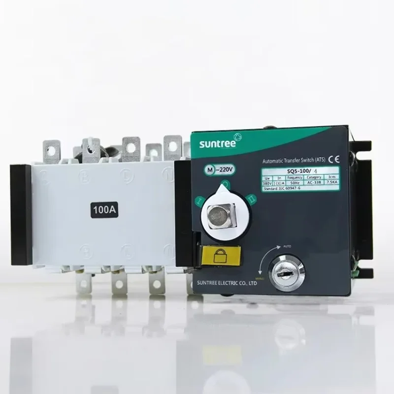 Трехфазный 630 а 3-полюсный автоматический ручной переключатель ATS для