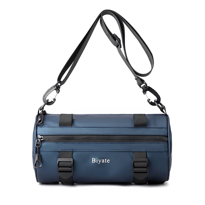 

Нейлоновая мужская сумка через плечо, вместительная композитная Наплечная сумочка-цилиндр, водонепроницаемая прочная устойчивая к царапинам, для повседневного отдыха