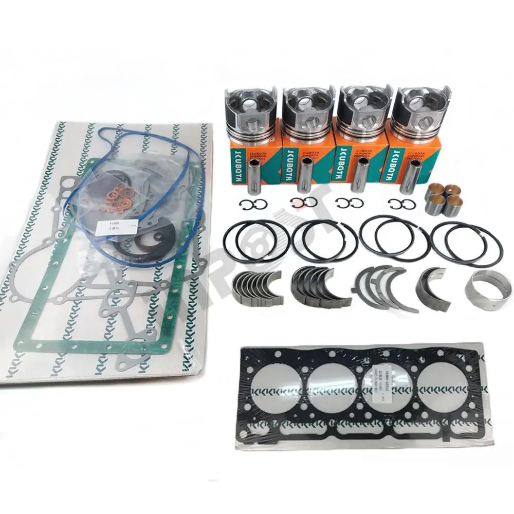 

INPOST V1505 V1505D V1505T Overhaul Rebuild Kit Full Gasket Set Piston for Kubota Engine B3200HSD B3300S Tractor