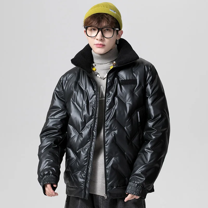 Winter Men's Clothing White Duck Down Jacket Thicken Warm Snow Coats Male Hatless Windbreaker Down Parkas Outerwear