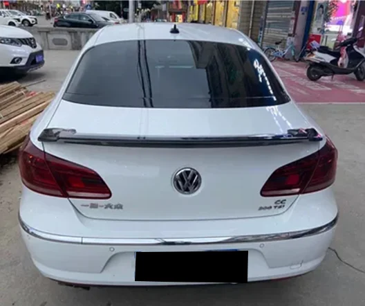 

Спойлер для Volkswagen CC 2009-2018, спойлер для автомобиля VW CC R из АБС-материала, заднее крыло, глянцевый черный, модификация багажника