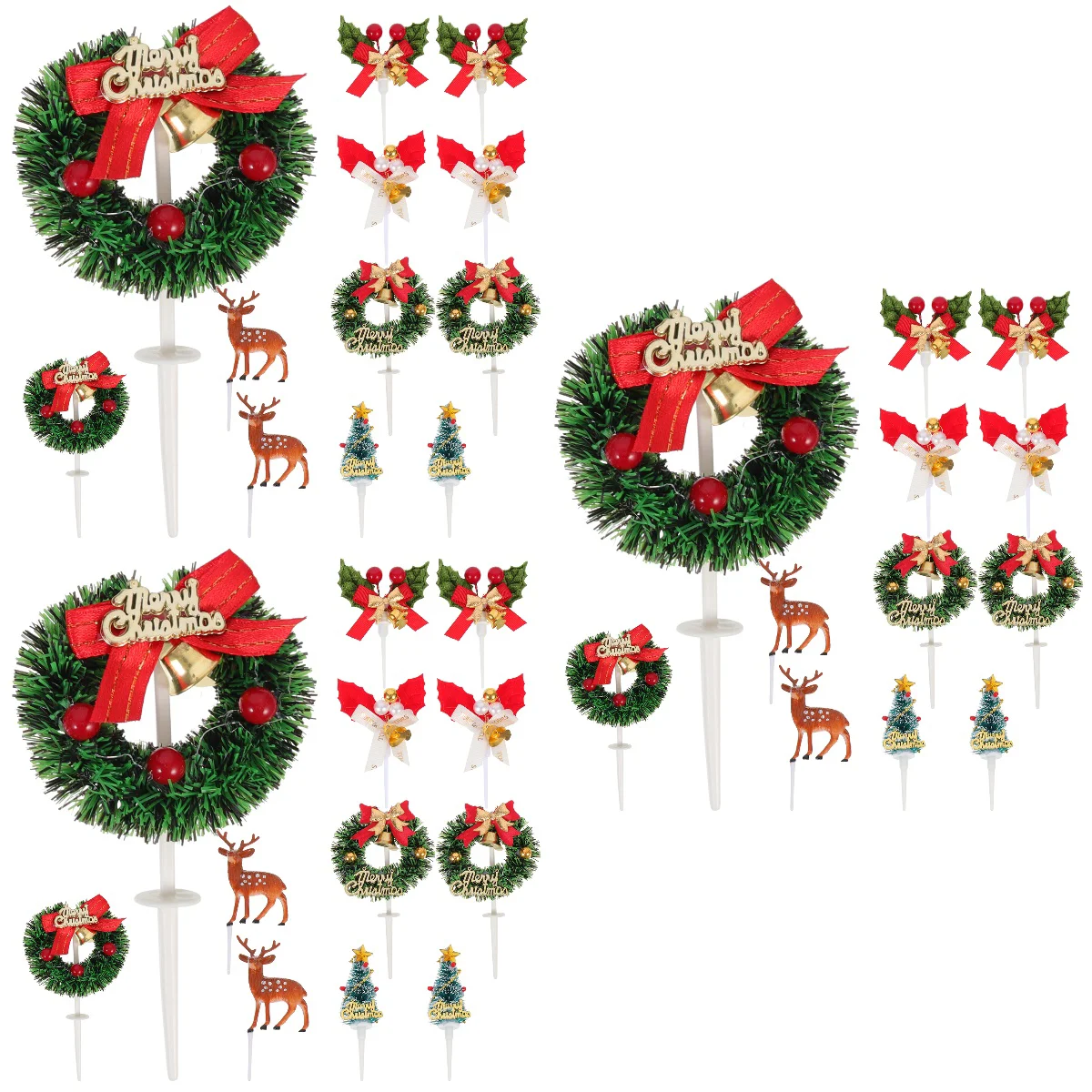 

36 Cartoon Festival Party Decorative Cake Picks Xmas Cake Picks Xmas Cupcake Topper Picks Xmas Muffin Picks